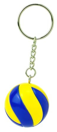 bkstuff Volley-Ball Porte-clés Balle Jaune Bleu Gadgets Sportifs (5 Pièces)