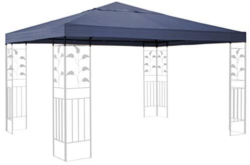 QUICK STAR Ersatzdach für Blätter Pavillon 3x3m Pavillondach Grau Ersatzbezug