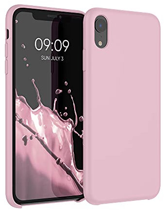 kwmobile Cover per Apple iPhone XR Custodia - Back Case per Smartphone in Silicone TPU - Protezione Gommata - rosa vintage