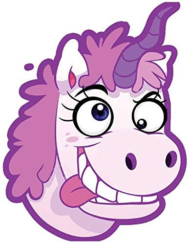 Reflektive Aufkleber für Motorradhelm, Motiv: Einhorn