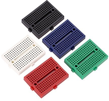 Mini Breadboard, 5Pcs 170 Tie Points Mini Breadboard, Mini Solderless Prototype Breadboard, ABS Circuit Board Set for Proto Shield