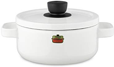Honeyware 87099 Solid Line Kochtopf aus Emaille, Durchmesser 20 cm, 3,0 Liter, weiß, für alle Herdarten inklusive Induktion