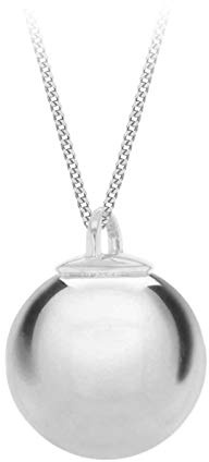 Tuscany Silver Damen Sterling Silber poliert Kugel Anhänger an Belcher Kette - 51cm/20'