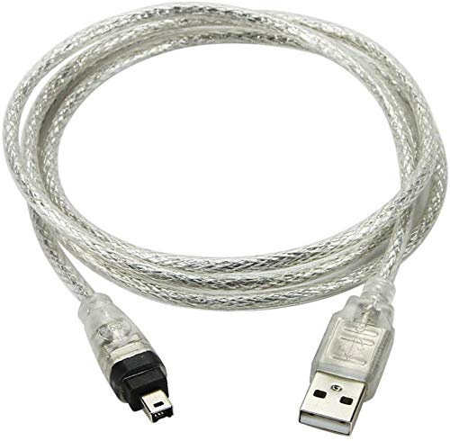 Bluexin USB-Adapterkabel (USB 2.0 männlich auf IEEE 1394 4-Pin männlich, iLink Firewire DV, kompatibel mit Sony DV)