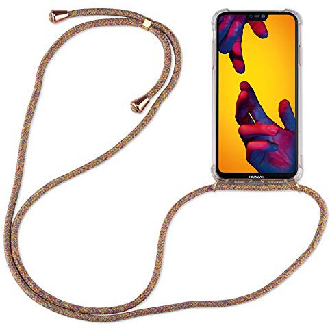 betterfon Hülle Kompatibel mit Huawei P20 Lite | Handykette Smartphone Halskette Hülle mit Band | Handyhülle mit Kordel zum Umhängen Kompatibel für P20 Lite | Rainbow
