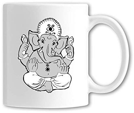 Luckyprint Shiva Ganesha Hindu God Art Keramikbecher