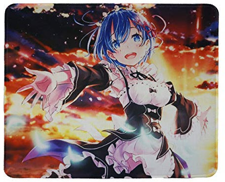 Tina Art Re Zero Rem Mauspad Anime 30,5 x 25,4 cm Custom Mousepad Gaming-Matte Re:Zero Starting Life in Another World