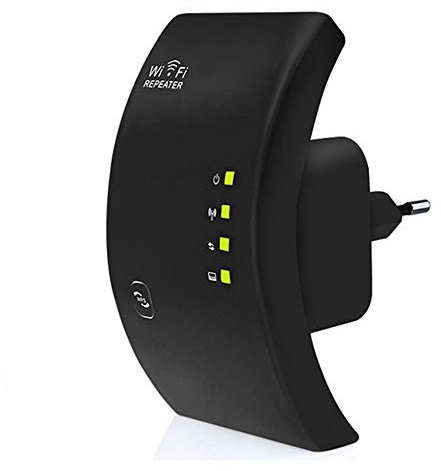 Répéteur WiFi sans Fil 300Mbps WiFi Extender Amplificateur de Signal WiFi Longue Portée Booster WiFi avec Point D'accès au Port Ethernet Répéteur WLAN Configuration Simple,Bla