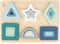 Bieco Holzspielzeug Baby - geometrisches Puzzle Steckspiel ab 1 Jahr - Pastell - Formen Puzzle Baby - Steckpuzzle Holz - Bauklötze - Holzpuzzle Formen und Farben Steckspiel Holz Formen Steckspiel