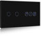 BSEED Intelligent Interrupteur avec Alexa Interrupteur Volet Roulant Connecté,2 Gang 1 Voie Interrupteur Connecté WiFi Noir,Compatible avec Alexa et Google Home,Contrôle Vocal et Fonction de Temps
