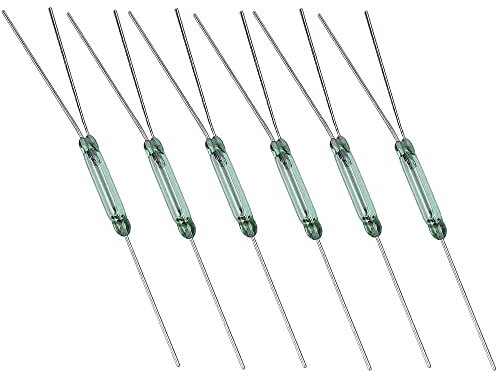 GUUZI 6 Pezzi FAI DA TE Interruttore Reed Elettronico 3 Pin 4W Interruttore Magnetico Conversione Normalmente Aperto 2.5 MM × 14 MM NO NC