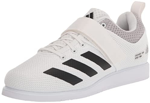 adidas Unisex Powerlift 5 Cross Trainer, White/Black/Grey, 4 US Men