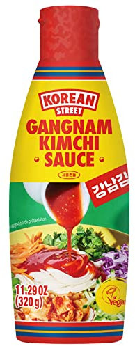 [Korean Street] Coreano Salsa Kimchi de Chile (320g)- Salsa Crujiente Picante y Dulce basada en el Sabor Auténtico del Kimchi Coreano para Cocinar en Casa Fácilmente