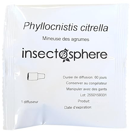 INSECTOSPHERE Capsule de phéromone Contre la mineuse des Agrumes