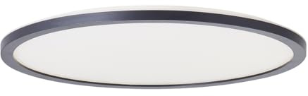 Brilliant Brennan LED-Deckenaufbau-Paneel 30cm, 3-Stufen-Dimmer mit Memory-Funktion, IP44 Spritzwasserschutz, Warmweißes Licht 3000K, 2000 Lumen, 17,5 W, Schwarz/Weiß