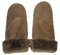 SUPER s6x Lammfell Handschuhe Fäustlinge, Fausthandschuhe Merino Lammfell, Damen - Größenbeschreibung siehe Produktbeschreibung (L, Grün olive)