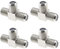 EMSea 4 pz 3-Way F femmina Splitter adattatore coassiale F femmina a femmina Splitter connettore antenna coassiale TV cavo adattatore per TV video cavi antenna