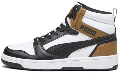 PUMA Unisex Rebound V6 Turnschuhe, Puma White Puma Black Chocolate Chip, 40 EU