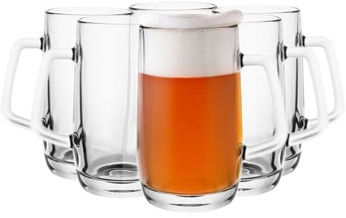 Glasmark Krosno Gläser-Set Für Bier 0,5 Liter Biergläser Bierseidel Bierkrug Gläser Für Craft Beer Bierglas Trinkglas Glas Spülmaschinenfest 6 x 500ML