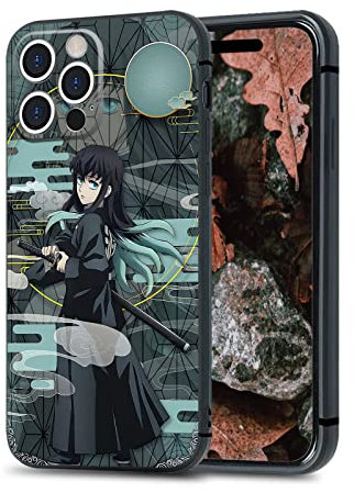HOSCLANS Anime Drucken Handyhüllen Stoßfeste Weiches Silikon Schutzhülle (für iPhone XR,Muichiro Tokito)