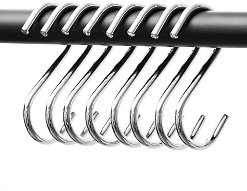 rod & knot S-Haken aus stabilem Metall - 8 Stück (Silber)