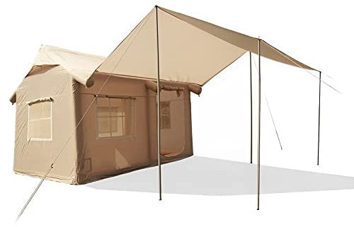 BASII Aufblasbares Zelt, 4–6 Personen, wasserdichte Oxford-Leinwandzelte, Keine Zeltstange erforderlich, einfach aufzubauen, aufblasbares Zelt für Familie, Outdoor, Camping, Wandern