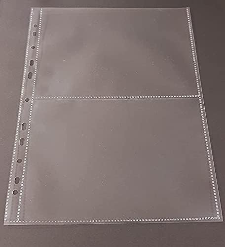 10x A4 Sammelhüllen, Prospekthüllen, Kartenhüllen, 120my dick, geteilt auf 2 Fächer (A5) recycelbar !