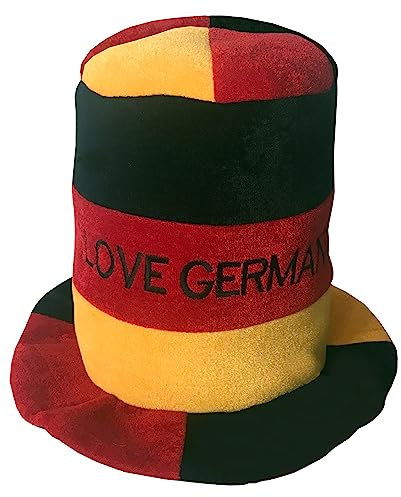 Blackshirt Company Deutschland Zylinder Fan Hut EM WM Fußball Handball Schwarz Rot Gold Farbe Mehrfarbig