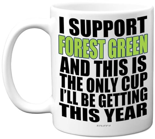 Funny Football Mug Gift for Forest Green Fans - Footy Only Cup - Joke Xmas Birthday Mugs Present Gifts for Son Dad Brother Uncle Colleague Friend Cousin, 11oz Ceramic Dishwasher Safe Coffee Tea Cup