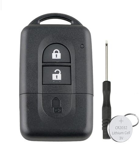 2 Buttons For Nissan Key Fob Case Cover Shell Replacement For Nissan Qashqai X-trail Micra Note Pathfinder Juke Duke With Uncut Blade Battery