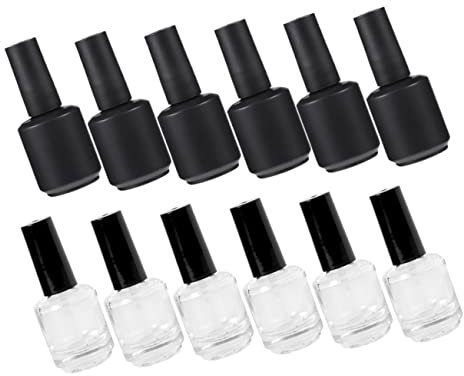 WOFASHPURET 20pcs Glass Nail Polish Bottles Refillable Containers with Brush Caps for Manicure Supplies for Nail Gel Storage and Cuticle Oil Durable and Practical