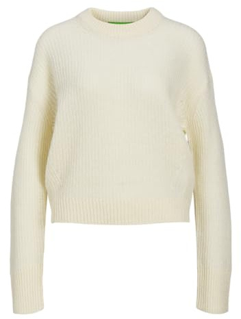 JJXX Damen Jxember Fluffy Crew Neck Knit Noos Strickpullover, Vanilla Ice, L EU