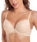DotVol Damen Push Up BH mit Bügel Blumen Spitze Schalen Unterwäsche Gepolstert Elegant T-Rücken BH(Beige, 85B)