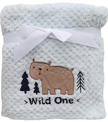 FENSILO Babydecke Bettdecke Kinderwagen Geschenk Decke Baby-Überwurfdecke Kinderdecke Kuscheldecke Tagesdecke Plüsch warme 94x72 Neugeborene bruine Beer