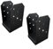 LVYXON Lot de 2 ancrages de base de poteau réglables de 10,2 x 10,2 cm, 24 vis, 8 vis à bois avec support de poteau, base de poteau en béton galvanisé