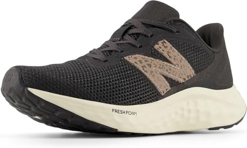 New Balance Women's Fresh Foam Arishi v4 Running Shoes, Black Cement/Flat Taupe/Angora, 4/M