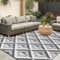 CHOSHOME Outdoor Teppich Wetterfest 120x180cm Wasserdicht Reversible UV-beständig, Kunststoff Garten Teppich für Terrasse Balkon Camping, Langlebig & Leichte Faltbare Matte Grau für Hof RV Garten