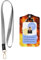 Porte-badge vertical en cuir imprimé flamme pompier 7,1 x 11,7 cm pour le personnel de bureau, les courriers, les travailleurs, les employés