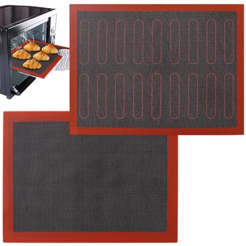Mat à pâtisserie perforée, tapis de cuisson en silicone creux de 16x12 pouces