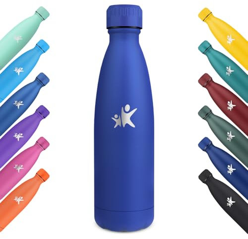 KollyKolla Gourde Isotherme, 750ml, Gourde Inox sans BPA, Bouteille d'eau Reutilisable, Isolation Double Paroi, Bouteille Isotherme Acier Inoxydable, pour Enfant, Adulte, Sport, École - Bleu Royal