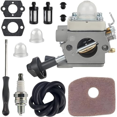 Qiuwanzia BG56 Carburateur pour BG56C SH56 Moteur souffleur Feuilles Manuel pièces C1M-S260B 4241-120-0632 4214-120-1800 4241-120-0622 4241-120-0615 avec 4214 120 1800 Filtre à air