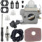 Qiuwanzia BG56 Carburateur pour BG56C SH56 Moteur souffleur Feuilles Manuel pièces C1M-S260B 4241-120-0632 4214-120-1800 4241-120-0622 4241-120-0615 avec 4214 120 1800 Filtre à air