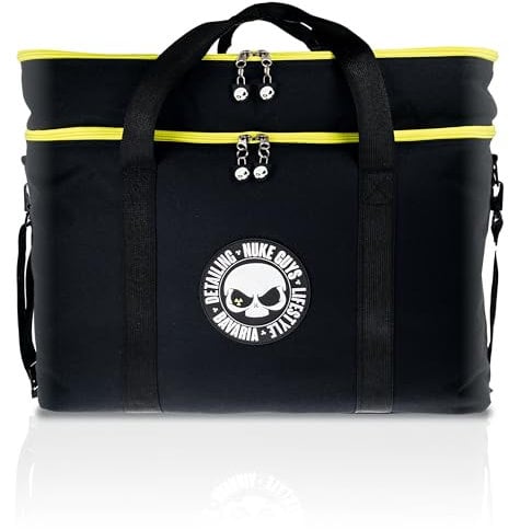 Nuke Guys Detailing Bag Big | Praktische Tasche für den Kofferraum mit Klett für optimale Fixierung | Organizer zur Aufbewahrung von Autopflege Produkten | Auto Kofferraumtasche