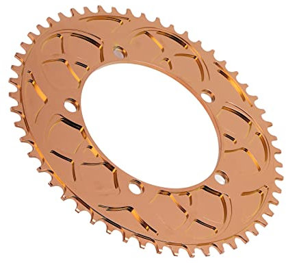 Alomejor 130BCD -Kette 54T Stabile Fahrrad -Einzelkette Zum Klapprad Fahrrad, Vollständige CNC Verarbeitungstechnologie (Roségold)