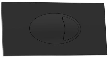 FLODE Rectangle Push Button Flush Plate – Black Dual Flush Toilet Button – Concealed Cistern Flush Plate – Modern Bathroom Accessory