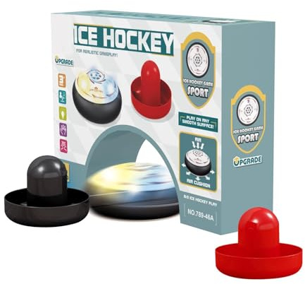 Zunishaone Hockey Puck,Elektrisches, Interaktives, Tragbares Brettspiel | Hockey Schwebepuck Set | für Kinder Jugendliche und Erwachsene als Sportspiel für Zuhause Schule Party & Outdoor Spieler
