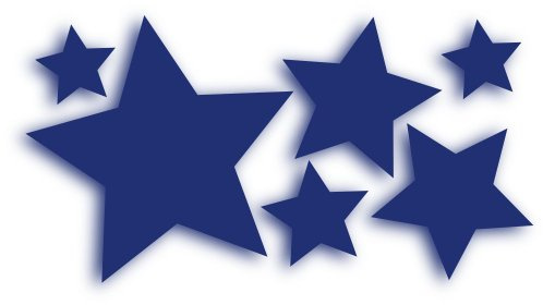10 Stück selbstklebende Sterne Autoaufkleber, Mix-Set königsblau Fensterdekoration Fensterbild/Fensteraufkleber, Wandtattoo Deko Sticker, Weihnachtsdekoration, Schaufenster In- und Outdoor 62s1