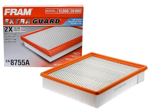 FRAM Extra Guard CA8755A Replacement Engine Air Filter for Select Cadillac, Chevrolet, and GMC Models, Provides Up to 12 Months or 12,000 Miles Filter Protection