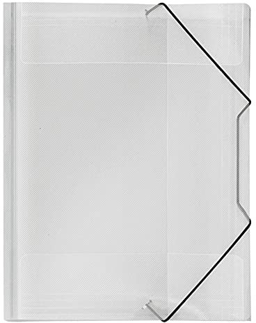 VELOFLEX 4442290 - Sammelmappe Crystal DIN A4 transparent, PP, mit Gummizug, Eckspannermappe, Ordnungsmappe, Zeichenmappe, 1 Stück