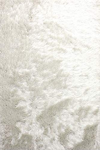 floor factory Hochflor Shaggy Teppich Prestige weiß 120x170 cm - superweicher Flauschiger Langflor Teppich